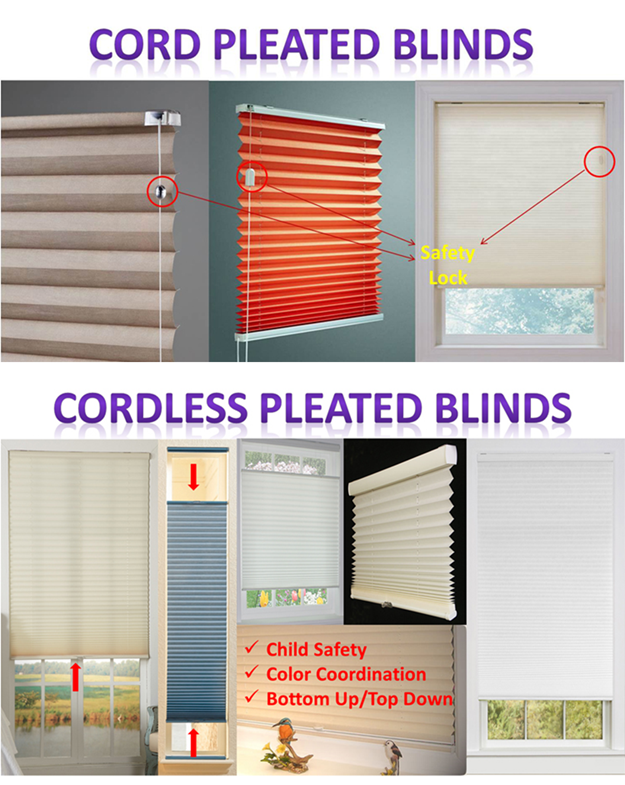 Cord Control Pleated Shades