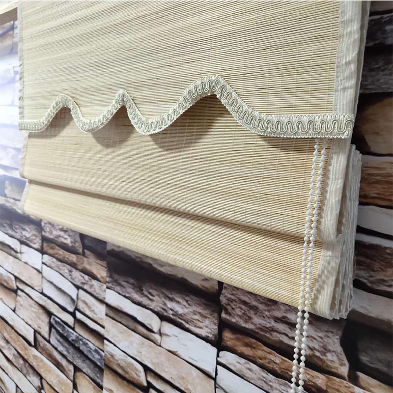 Roman style bamboo curtain