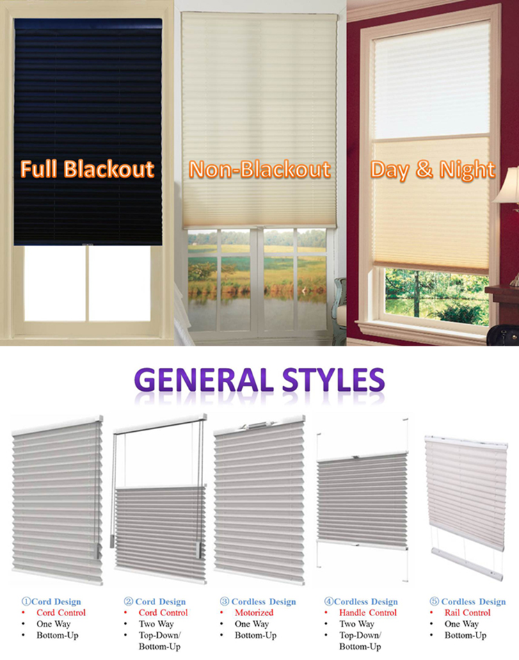 Europe German pleated shades