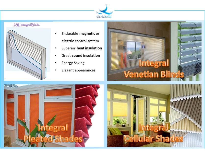 Integral Plissee Blinds